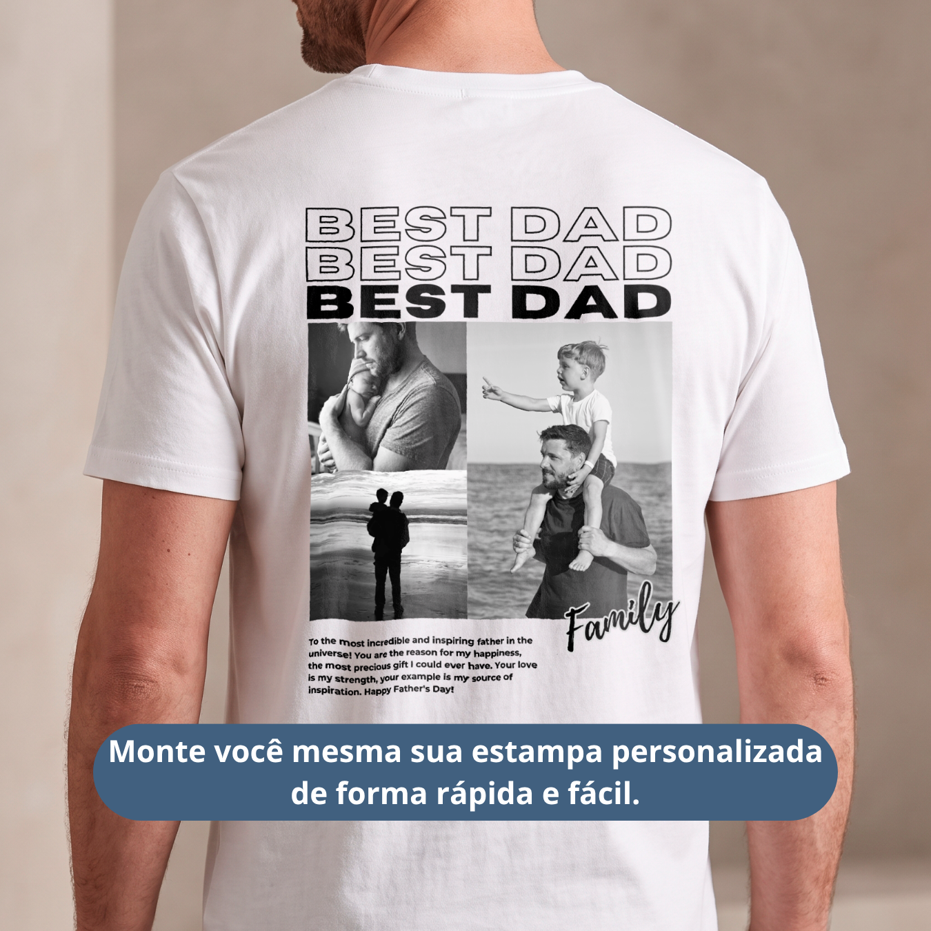 Camiseta Personalizada "Dad Collage"